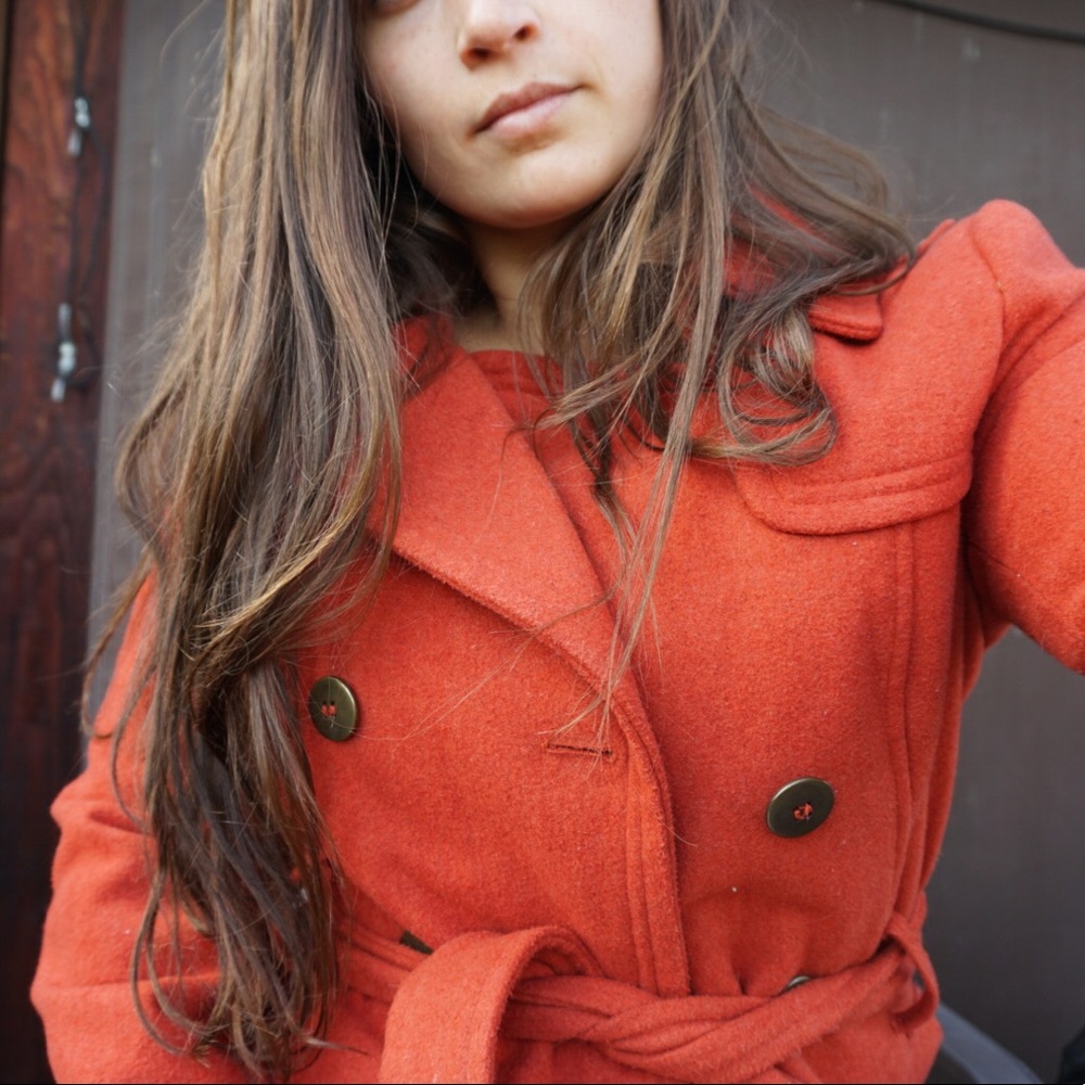 Orange Forever 21 coat